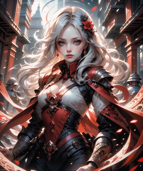 (masterpiece), (best quality), (vibrant light colors), intricate pattern, <lora:AnzhcDreamwave v3_1 watermark fix:0.5> anzhcdreamwave, aesthetic, canvas with red paint, 1girl, white hair, pale, creativity, white dress, hair ornament, dreamlike, (blurry background:1.1)