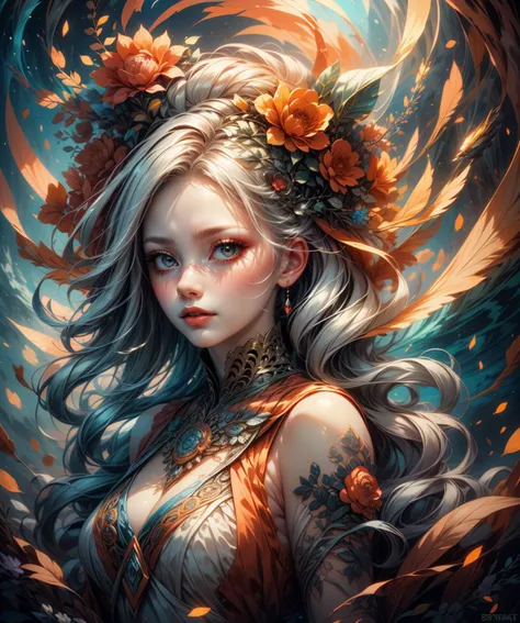 (masterpiece), (best quality), (vibrant light colors), intricate pattern, <lora:AnzhcDreamwave v3_1 watermark fix:0.5> anzhcdreamwave, aesthetic, canvas with red paint, 1girl, white hair, pale, creativity, white dress, hair ornament, dreamlike, <lora:more_details:0.5>, (blurry background:1.1)