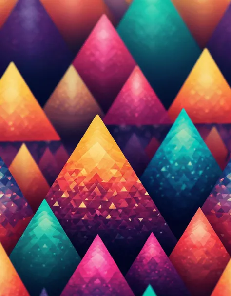 breathtaking shallow depth of field, bokeh, aztec triangles seamless patterns, boho
