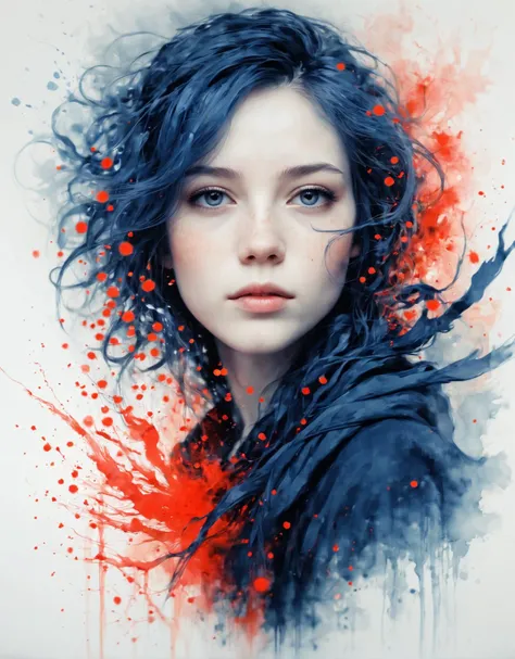 breathtaking shallow depth of field, bokeh, phoenix art by Agnes cecile and hokusai