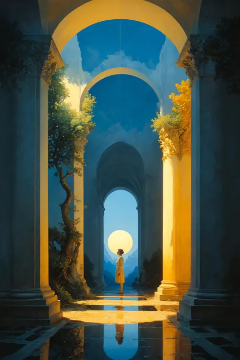 (art by Lieve Verschuier and Isaac Sailmaker and Maxfield Parrish:1.2),
(nature's cathedral and enjoyable and calming ambience and ambiguous and vr technology atmosphere, flashlight, aesthetic of photographic realism and neoclassicism:0.1),
leading lines, unprecedented perfect work of art with elaborate details,
(banded and blotchy colors:0.1),
<lora:MJ52:0.3> <lora:xl_more_art-full_v1:0.3>