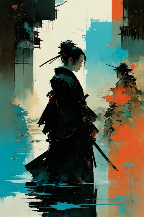 (art by Charles Douglas Richardson and Mór Than and John Berkey:1.2),
(vengeful and bustling atmosphere, silhouettes, characters outlined against a bright background, evoking intimacy without explicit details, aesthetic of japanese ukiyo - e:0.1),
framing, ingenious opus magnum with unrivaled details,
(aquamarine and muted colors:0.1),
<lora:MJ52:0.65>