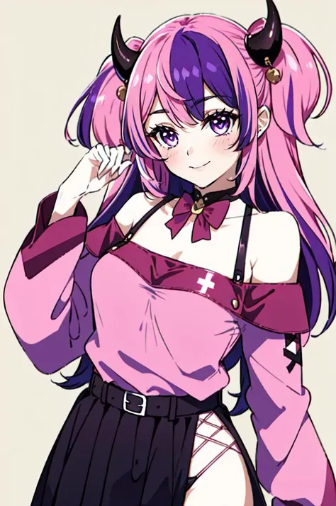 Busty rabbit girl with pink hair and exotic clothing