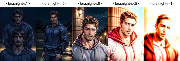 <lora:night-r:1>, (night),
(looking at viewer, blush, open mouth, heavy breathing, sweat, sweating),((landscape with Symmetry, plum beard, dark brown eyes, worried, hoodie, simple))(homoerotic), masterpiece, highly detailed face and skin, hyperrealistic, male only, bara, mature, stubble, muscular male, handsome, male focus, light particles, real light and shadow<lora:style_adddetail:.7> <lora:style_deluster2:-.4><lora:style_hotarublurbk_v100:1>