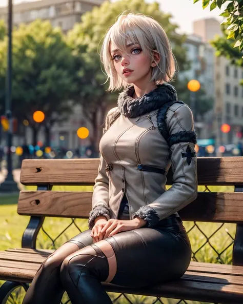 (a2:1.0),(des_ver:1.0),1girl,short_hair,looking at viewer,sitting on a bench in the park,masterpiece, best quality, beautiful lighting, <lora:a2_v3:0.8>
(bokeh:1.3)