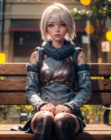 (a2:1.0),(des_ver:1.0),1girl,short_hair,looking at viewer,sitting on a bench in the park,masterpiece, best quality, beautiful lighting, <lora:a2_v3:0.8>
(bokeh:1.3)