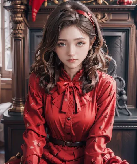 RAW, 50mm f 1.2, full body photograph or gorgeous fit, thin  n4t4l14d, face ,   wearing a red Victorian dress posing in front of ((Christmas tree)) in large Victorian Room, fireplace, eye contact, flirty smile, hyperdetailed 
<lora:n4t4l14d:1>