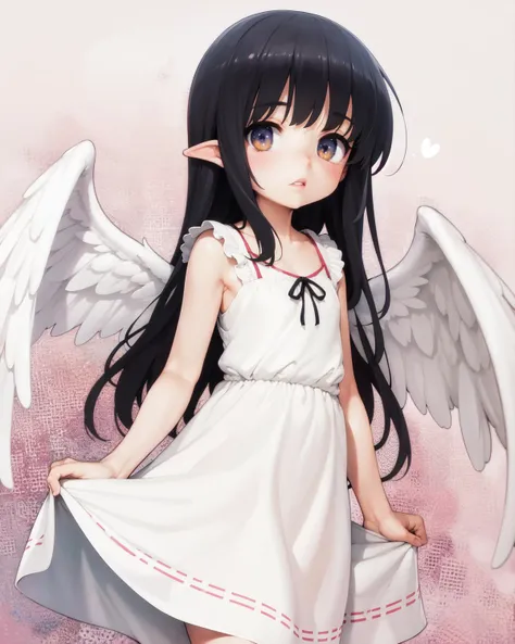 (best quality), highres, <lora:add_detail:-0.6>, <lora:ishikei_v0.1:1> angel wings, pointy ears, sundress,