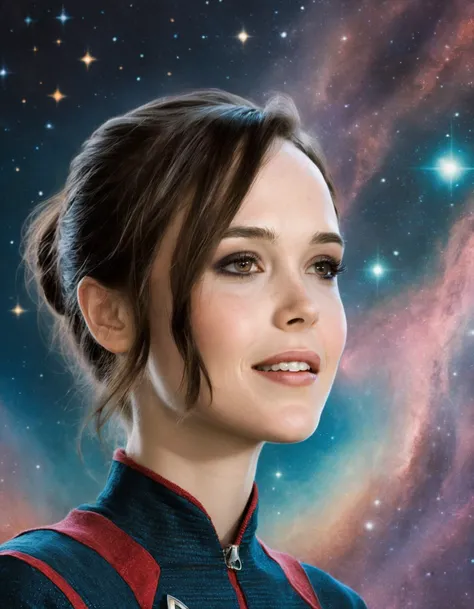 (((ohwx woman))) in the universe experiencing itself., Universe fulfilling the body, fantasy, renaissance aesthetic, Star trek aesthetic, pastel colors aesthetic, intricate fashion clothing, highly detailed, surrealistic, digital painting, concept art, sharp focus, illustration <lora:epage_lora_sdxl_v1-000008:1>