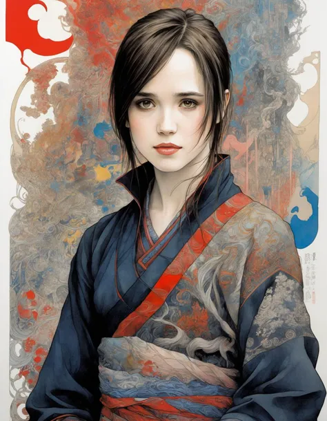 (((ohwx woman))) in a final fantasy landscape, colorful, black background, vibrant colors, high contrast, many thin pencil strokes contour, watercolor, flat, paint strokes, colorful patterns, intricate detailed, art by Yoshitaka Amano, art by Takato Yamamoto <lora:epage_lora_sdxl_v1-000008:1>