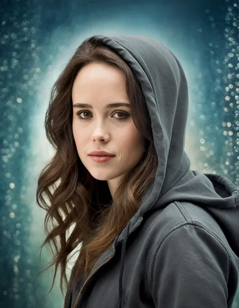 portrait of (((ohwx woman))) wearing black hoodie, by norman rockwell. high detail painting 8k resolution hd digital art trending on Artstation and behance detailed photo 85 acadmm f/1 1 4 rendered in octane engine unreal 5 with ambient light from the right side of her face is floating underwater! colorful fish!! intricate details dramatic lighting hyper realistic volumetric shadows depth fog lens bokeh background award winning photograph portrait studio photography 35 <lora:epage_lora_sdxl_v1-000008:1>
