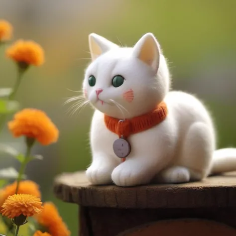 A cat<lora:[XL]Felt_Craft:1>