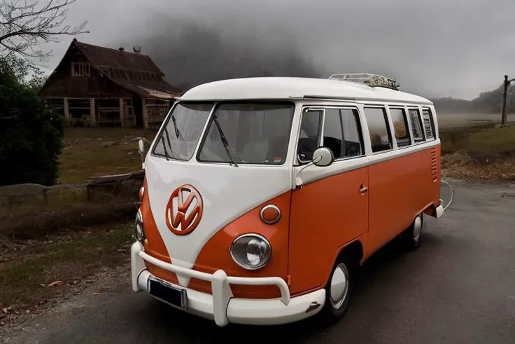 analog gloomy photo of an orange volkswagen kombi, <lora:vwk0mb1:1>, ((haunted house:1.2)), (abandoned town at midnight), full moon, ((winter)), ((snow)), (horror ), ((nighttime)), driving through a decayed city, ruins, dilapidated buildings, High Detail, Sharp focus, (photorealism), realistic, best quality, 8k, award winning, dramatic lighting, epic, cinematic, masterpiece, rim light, ambient fog:1.2,