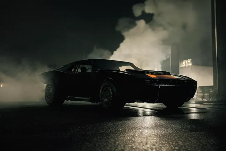 analog gloomy photo of a muscle car, <lora:b4tm0b1l322:1>, racing down an avenue at night, city buildings on fire, outrun, explosions in the background, tracer gunfire, ((nighttime)), High Detail, Sharp focus, ((photorealism)), realistic, best quality, 8k, award winning, dramatic lighting, epic, cinematic, masterpiece, dutch angle, ambient fog:1.3,
