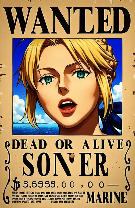 <lora:Hyper-SDXL-8steps-lora:1> <lora:Fixhands_anime_bdsqlsz_V1:1>score_9, score_8_up, score_7_up, source_anime, intricate details, perfect anatomy BREAK
1girl, solo, artoria pendragon \(fate\), blonde hair, long dress,
wanted poster, dynamic pose, sepia, sepia background, outdoors, ocean, Neutral, A relaxed facial expression with a slightly open mouth.,
<lora:wanted_poster_XL(pony)fix:1>