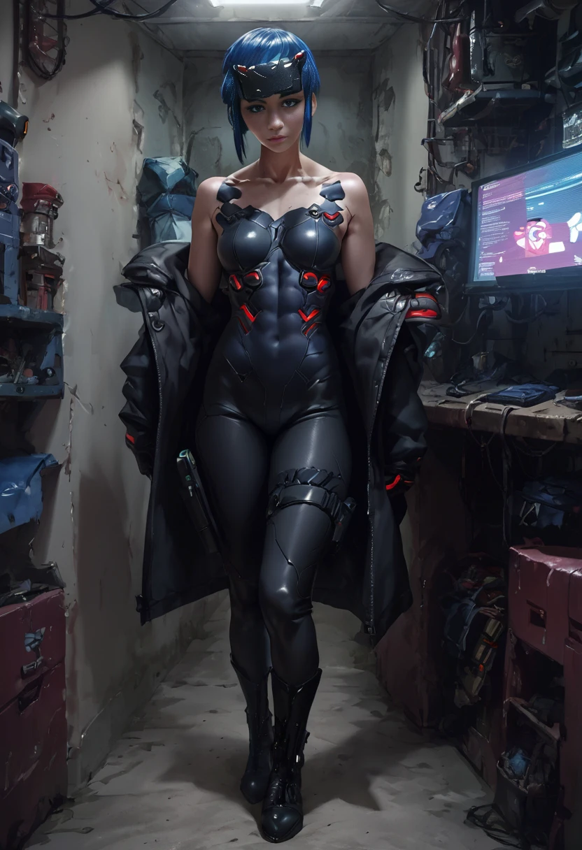 ASCIIscore_9, score_8_up, score_7_up, score_6_up, score_5_up, score_4_up, source_anime, rating_explicit, 1girl, kusamoar, black bodysuit, head-mounted display, black boots, standing in datacenter computer room, thigh holster, cyberpunk,
<lora:Realistic000003_1_2.5DAnime_0.05_Merge1:1> (looking at viewer) <lora:kusanagi-arise-ponyxl:1>