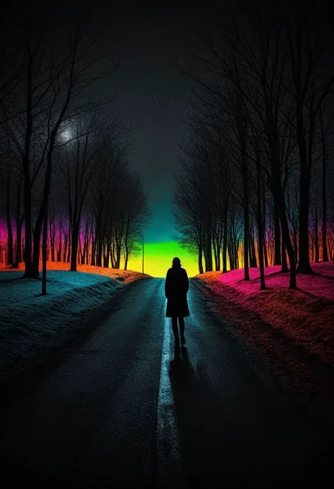 I feel the pain in the dark, depression, alone, monochrome, pop of colors, extremely detailed,