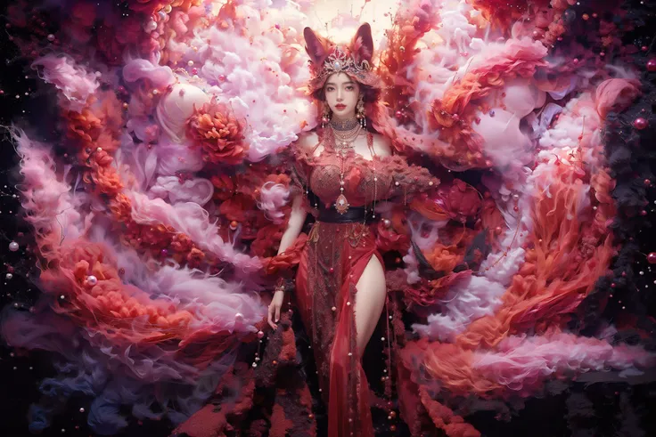 nsfw),(big breasts out:1.2),firm breasts,(cowboy shot),palace, colorful,<lora:é彩·麻è¢è°è²ç_v1.0:0.6>,<lora:æ¯æ¶²Â·æå½±_v1.0:0.4>,pearl necklace,gem,pearl,jewelry, fur trim, fox ears, fox tail, multiple tails, cowboy shot,<lora:zhongfenghua:0.3>, <lora:MengX_girl_Mix_V40:0.7>,