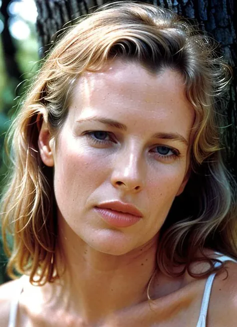 A stunning intricate color close up portrait of (sks woman:1) , wearing Romper, epic character composition, sharp focus, natural lighting, subsurface scattering, f2, 35mm, film grain, , by Imogen Cunningham, <lora:lora-small-kim-basinger-v1:1>