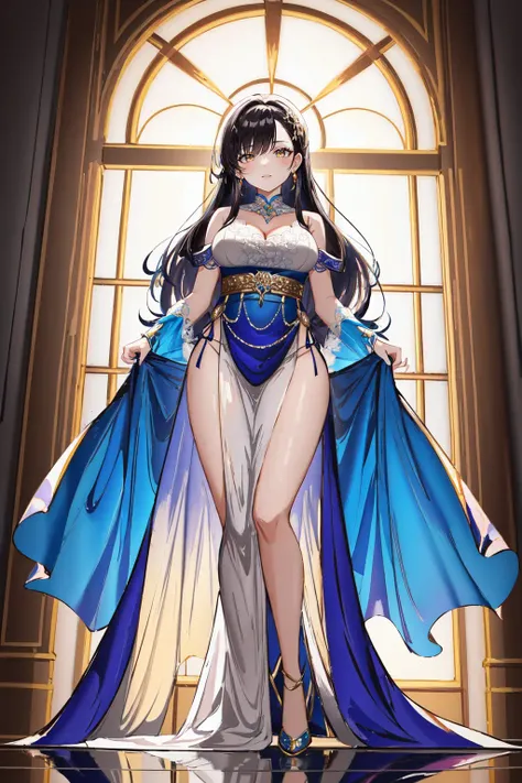 (masterpiece:1.2, best quality:1.2), full body, cowboy shot, Her long, wavy hair is a bright lemon yellow and reaches just past her waist. Her eyes are a bright green color, with thin irises like those of the Erenia. She stands at 160cm tall and has a curvaceous body shape, which is due to her. Her clothing style is influenced by the Ariya culture and she often wears beautiful dresses adorned with intricate beading and embroidery,
loves to wear beautiful dresses in the traditional style of the Ariya people. She will often choose flowing gowns made from light silk or lace that complement her glowing skin tone,, Ray Tracing, Global Illumination, An Extremely Delicate And Beautiful, Best Shadows, Shallow Depth of Field, Brilliant Colorful Paintings, Dramatic Shadow, Dramatic Lighting, sharp focus, (8k), (4k), extremely detailed, intricate, hyper detailed,, Ray Tracing, Global Illumination, An Extremely Delicate And Beautiful, Best Shadows, Shallow Depth of Field, Brilliant Colorful Paintings, Dramatic Shadow, Dramatic Lighting, sharp focus, (8k), (4k), extremely detailed, intricate, hyper detailed,, Ray Tracing, Global Illumination, An Extremely Delicate And Beautiful, Best Shadows, Shallow Depth of Field, Brilliant Colorful Paintings, Dramatic Shadow, Dramatic Lighting, sharp focus, (8k), (4k), extremely detailed, intricate, hyper detailed,, Ray Tracing, Global Illumination, An Extremely Delicate And Beautiful, Best Shadows, Shallow Depth of Field, Brilliant Colorful Paintings, Dramatic Shadow, Dramatic Lighting, sharp focus, (8k), (4k), extremely detailed, intricate, hyper detailed,, Ray Tracing, Global Illumination, An Extremely Delicate And Beautiful, Best Shadows, Shallow Depth of Field, Brilliant Colorful Paintings, Dramatic Shadow, Dramatic Lighting, sharp focus, (8k), (4k), extremely detailed, intricate, hyper detailed,