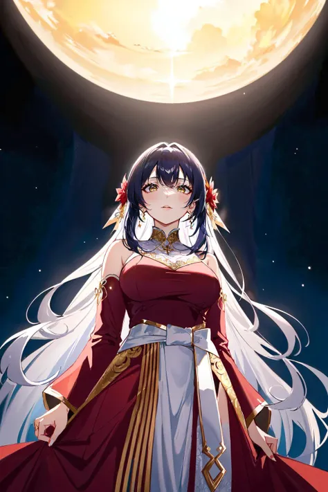 (masterpiece:1.2, best quality:1.2), Her long, wavy hair is a bright lemon yellow and reaches just past her waist. Her eyes are a bright green color, with thin irises like those of the Erenia. She stands at 160cm tall and has a curvaceous body shape, which is due to her. Her clothing style is influenced by the Ariya culture and she often wears beautiful dresses adorned with intricate beading and embroidery,
loves to wear beautiful dresses in the traditional style of the Ariya people. She will often choose flowing gowns made from light silk or lace that complement her glowing skin tone,, Ray Tracing, Global Illumination, An Extremely Delicate And Beautiful, Best Shadows, Shallow Depth of Field, Brilliant Colorful Paintings, Dramatic Shadow, Dramatic Lighting, sharp focus, (8k), (4k), extremely detailed, intricate, hyper detailed,, Ray Tracing, Global Illumination, An Extremely Delicate And Beautiful, Best Shadows, Shallow Depth of Field, Brilliant Colorful Paintings, Dramatic Shadow, Dramatic Lighting, sharp focus, (8k), (4k), extremely detailed, intricate, hyper detailed,, Ray Tracing, Global Illumination, An Extremely Delicate And Beautiful, Best Shadows, Shallow Depth of Field, Brilliant Colorful Paintings, Dramatic Shadow, Dramatic Lighting, sharp focus, (8k), (4k), extremely detailed, intricate, hyper detailed,