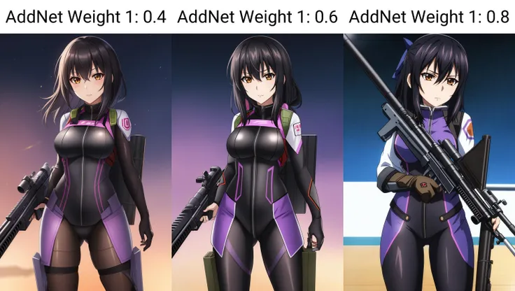 yukina, 1girl, solo, long_hair, looking_at_viewer, short_hair, bangs, black_hair, ribbon, hair_between_eyes, brown_eyes, widowmaker_\(overwatch\), cosplay, bodysuit, holding_weapon, sniperrifle