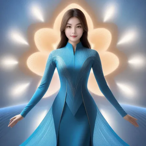 <lora:SDXL duzexi CF cline:1>cline,bezier curve girl,cline girl, meditation, spirituality, interstellar civilisation, mysticism,
1girl,solo,best quality, high quality, highres, masterpiece, sharpening,nice face,
(((the background is a delicate continuously ordered beautiful monetary bezier curve, the girl's costume is a delicate continuously ordered beautiful monetary bezier curve, and the colour of the costume is the opposite of the background colour))),