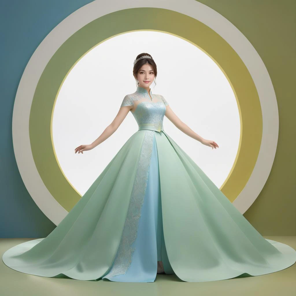<lora:SDXL duzexi CF cline:1>cline,
1girl,solo,best quality, high quality, highres, masterpiece, sharpening,nice face,
cline girl, the background is a meditative and relaxing exquisitely continuous ordered beautiful monetary bezier curve,
the girl's costume is also this exquisitely continuous ordered beautiful monetary bezier curve, with the colour of the costume being the opposite of the background colour,