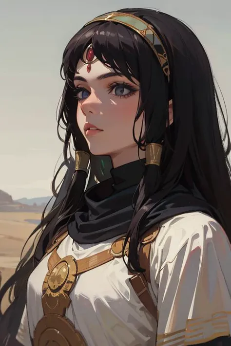1girl, solo, photography, portrait of arabarmor girl with group of army in dune, shield, sword, realistic, absurdes, detailed, <lora:ARWArabArmor:1>
