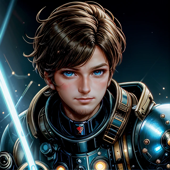 (80s anime style) male <lora:dg_Hank_v1:1> dg_Hank, rococo style, soft lighting, fantastic colorful, (masterpiece:1.2), ultra-detailed, (best quality), illustration, <lora:tangbohu-detailer_1.0:1>, <lora:sharpen-soften:-0.5>, <lora:realistic:0.1>, <lora:kittew_v0.1:0.4>, BREAK solo, upper body, looking away, detailed background, detailed face, (bioshock infinite theme:1.1), starship mechanic, methodical, sci-fi, space-suit, , glowing equipment, nanotechnology, gravity stabilizer, , retinal scanner, , particle beams, engine room in background, backlighting, epic atmosphere,