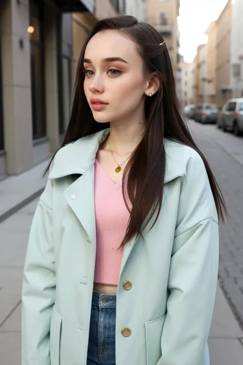 pastel-colored jackets or coats, DV_Kalina_Vicious