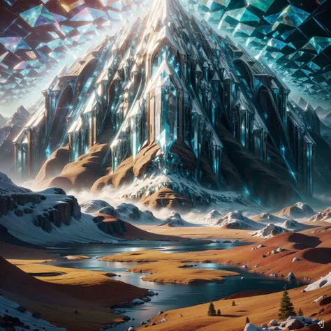 wallpaper, background, scenic landscape, tessellated, topographic style, psychedelic, highly detailed, sharp focus, fractal, <lora:DiamonAI:1>