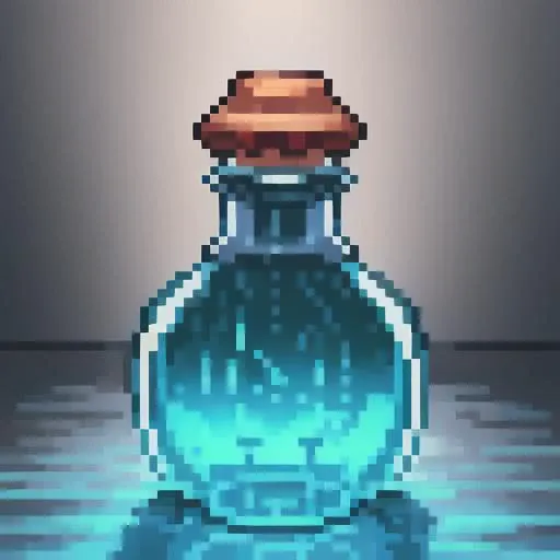bottle,pixel,pixel art,pixelart,xiangsu,xiang su,simple background,
poisonous, only bottle with (( skull)) ((green)) liquid in it,  skull on the body of the bottle, 
<lora:Pixel bottle1:1>, ((masterpiece)), (((best quality))), ((ultra-detailed)), ((illustration)), ((disheveled hair))
-
(masterpiece,best quality,ultra high res,70mm telephoto lens:1),
(photorealistic,realistic,raw photo,real person,photograph:1.1),
(finely detail,an extremely delicate and beautiful,sharp focus:1),