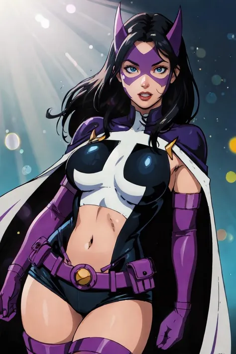((ultra quality)), ((Masterpiece)), Blackfire, ((black hair)), (Beautiful face), (beautiful female lips), (), charming, ((Innocent expression)), looking at the camera smiling softly, eyes closed a little, (dark skin color), (dark skin), glare on the body, ((detailed beautiful female eyes)), ((purple eyes)), (juicy female lips), (), (beautiful female hands), ((Ideal female figure)), Ideal female body, beautiful waist, beautiful hips, small breasts, ((subtle and beautiful)), stands temptingly () background: on a tall building night city, ((depth of field)), ((high quality clear image)), (clear details), ((High detail)), realistically, professional photo session, ((Clear Focus)),nsfw, smile, looking at camera,