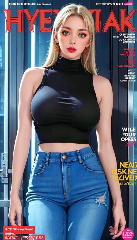 NSFW, 8K,ultra high definition,(masterpiece:1.2, best quality), (magazine cover), (많은 텍스트가 포함된 다채로운 magazine cover),fascinating, elegant, Trend, trend, radiant, head turner, dazzling, elaborate, very cool, dramatic, brave, ((swedish model)), ((((white hair)))), It shows off her enhanced look perfectly... She has perfect makeup, ((((saggy big breasts,gbig breasts))))), 그리고 is striking a sexy, erotic pose), Her body is perfectly toned, sunny beach background, (very detailed:1.2)((((100%all nude,Lots of pubic hair)))),((red lipstick)),Blue Eyes,(Very long hair),((((Lots of gaps between the crotches)))),