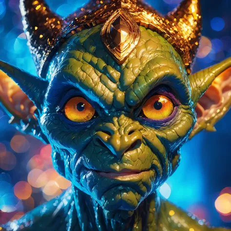 masterpiece High magnification, (depth of field, bokeh:1.3) macro shot of a goblins face, transparent color vinyl, ((prismatic shapes)), holographic, chromatic aberration, 8k, ultra detailed, ((masterpiece)), (best quality), detailed, realistic, 8k, 4k, UHD, high quality, lifelike, precise, vibrant, absurdres