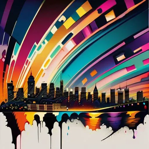 expressionist A distorted cityscape with buildings twisted into grotesque forms, as if the very fabric of reality was unraveling in a swirl of turbulent colors and chaotic brushstrokes. . raw, emotional, dynamic, distortion for emotional effect, vibrant, use of unusual colors, detailed