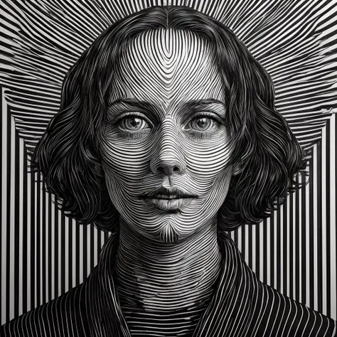 closeup of person, masterpiece, BREAK <lora:Linear-Delusion-000100:0.7>, LinearDelusion, collage art, illustrated, fine details, realistic shaded, romanticism, abstract, modernism