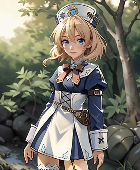 (masterpiece, top quality, best quality, official art, beautiful and aesthetic:1.5, photorealistic:1.3, sharp focus, natural lighting, dispersion subsurface, f2, 35mm,), outdoor, strong wind, forest, sexy,
<lora:Blanc:0.75>,1girl,solo, short hair,blue eyes,blonde hair,brown hair,thighhighs,hat,dress,garter straps,blanc (neptune series), 4goddessesonline, flat chest, long sleeves, sleeves over hands,