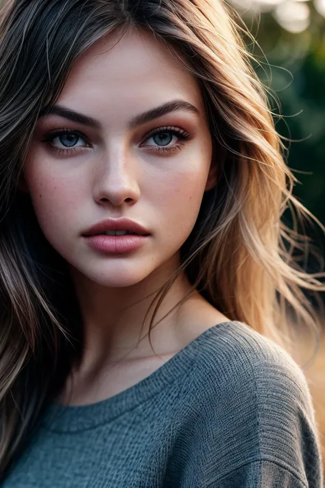 photo of beautiful (thyl4n3:0.99), a woman with perfect hair, wearing Dark Gray (Boatneck Top, Pleated Shorts:1.1), (field of flowers:1.1), closeup, modelshoot style, (extremely detailed CG unity 8k wallpaper), professional majestic photography, (Leica M6 Camera), 24mm, exposure blend, hdr, faded, extremely intricate, High (Detail:1.1), Sharp focus, dramatic, soft cinematic light, (looking at viewer), (detailed pupils), 4k textures, elegant, ((((cinematic look)))), soothing tones, insane details, hyperdetailed, low contrast, (epicPhoto)
