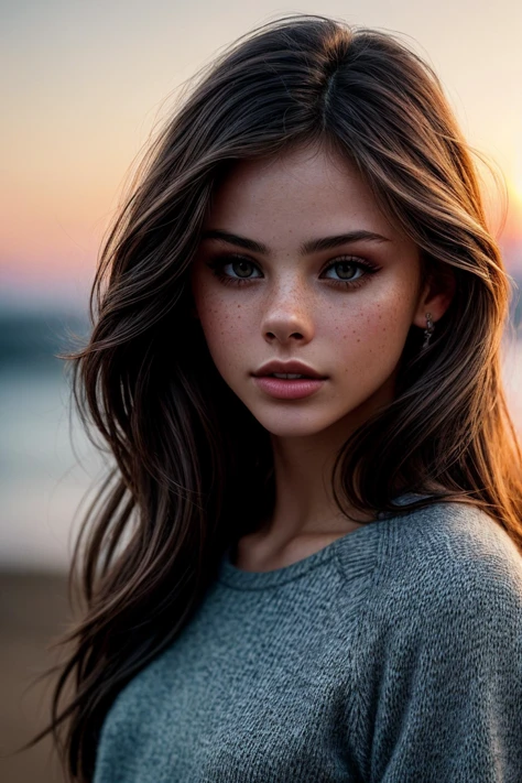 photo of beautiful (me1kaw:0.99), a woman with perfect hair, wearing Ice Gray (raglan sleeves:1.1), (sunset:1.1), (closeup portrait), modelshoot style, (extremely detailed CG unity 8k wallpaper), professional majestic photography, (Leica M6 Camera), 24mm, exposure blend, hdr, faded, extremely intricate, High (Detail:1.1), Sharp focus, dramatic, soft cinematic light, (looking at viewer), (detailed pupils), 4k textures, elegant, ((((cinematic look)))), soothing tones, insane details, hyperdetailed, low contrast, (epicPhoto)