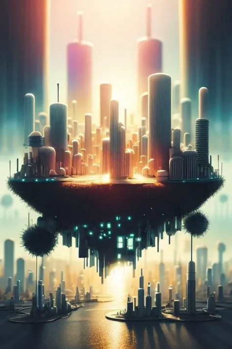quantumstyle  <lora:quantum_model:0.5> city
