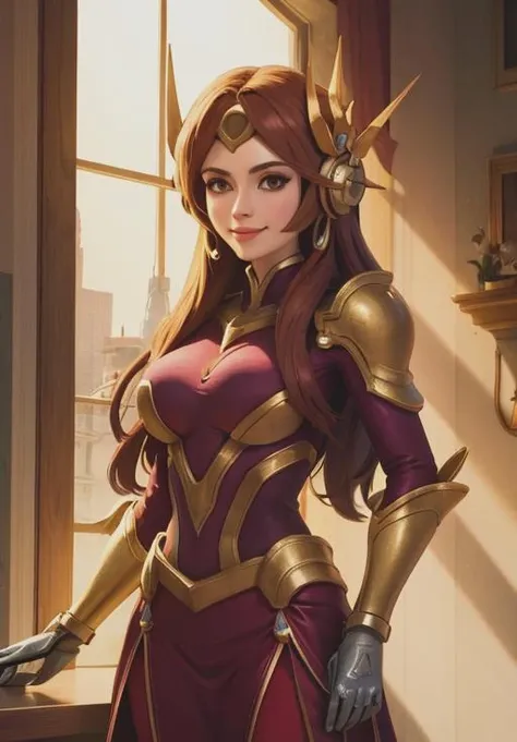 <lora:leona:0.8>, leona, smile,, (masterpiece, best quality, detailed:1.3)