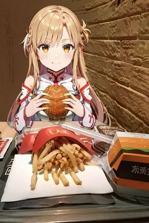 <lora:McDate_with_2D_Waifu:0.8>, McDate_with_2D_Waifu, smile, looking at viewer, ((masterpiece,best quality)), aaasuna, long hair, brown hair, braid, brown eyes, bare shoulders, armor, breastplate, white sleeves, detached sleeves, <lora:asuna_(sao)_v1:0.7>,