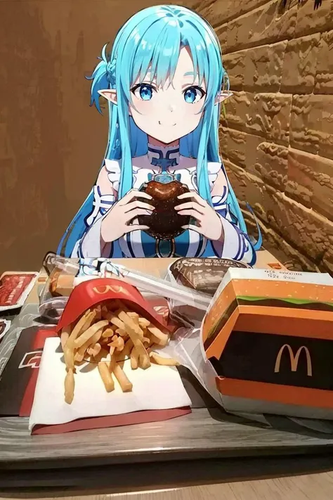 <lora:McDate_with_2D_Waifu:0.8>, McDate_with_2D_Waifu, smile, looking at viewer, ((masterpiece,best quality)), absurdres, <lora:ganyu_v1:0.7>, aaganyu, long hair, low ponytail, ahoge, horns, bare shoulders, neck bell, bodystocking, white dress, gold trim, flower knot, detached sleeves, black gloves,