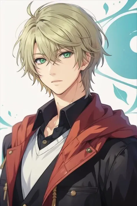 masterpiece, best quality, wallpaper, 1boy, solo, male focus, looking at viewer, upper body, , <lora:haru_kaidou:0.66>, haru_kaidou, green eyes, blonde hair, , , ,