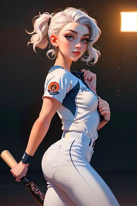 DEN_cherrie_velvet,
(playing baseball and wearing a baseball uniform swinging a bat, baseball uniform, playing baseball, baseball:1.2), bokeh, f1.4, 40mm, photorealistic, raw, 8k, textured skin, skin pores, intricate details <lora:epi_noiseoffset2:1>, epiCRealism