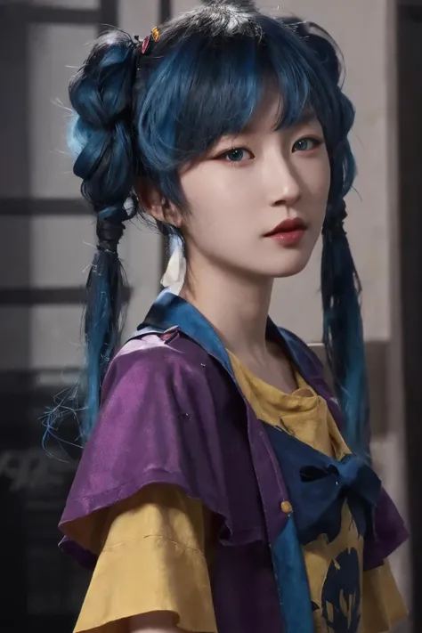 (masterpiece, best quality), intricate details, 8k, artstation, wallpaper, official art, splash art, sharp focus,
1girl, <lora:sonaBuvelleLeagueOf_sonav1:0.8> sona \(league of legends\), blue hair, blue eyes, gradient hair, twintails, hair ornament, <lora:otto:0.8>