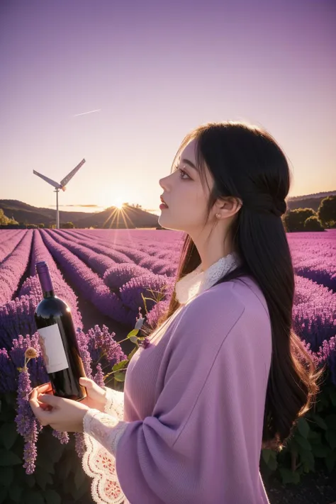 1girl, (stylized by Martin Creed:0.8) , dark Unity Engine, Incredibly Detailed flower field and Cygnus X-1 in background, award winning, side view shot of a Epic [Clockwork|Giant] Red traditional Ecuadorian ([Sagebrush:Wine rack:4]:1.3) , it is in a Dutch setting, it is with Lavender designs, intricate details, at Lace Restaurant, Stars in the sky, Sharp and in focus, Detailed illustration, Shameful, Neogothic Art, dramatic lighting, F/1.8, Purple and Amaranth neon hue, Luminism, cinematic, photolab, absurdres, emotional, high tech, female