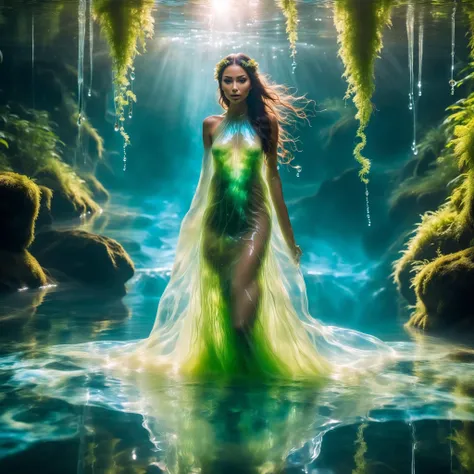 Dreamscape
water nymph in a river, partially submerged, <lora:xl_n15g_aio_clothing-2.0:0.8> liquid dress, transparent, drippng away, looking at camera . Surreal, ethereal, dreamy, mysterious, fantasy, highly detailed
